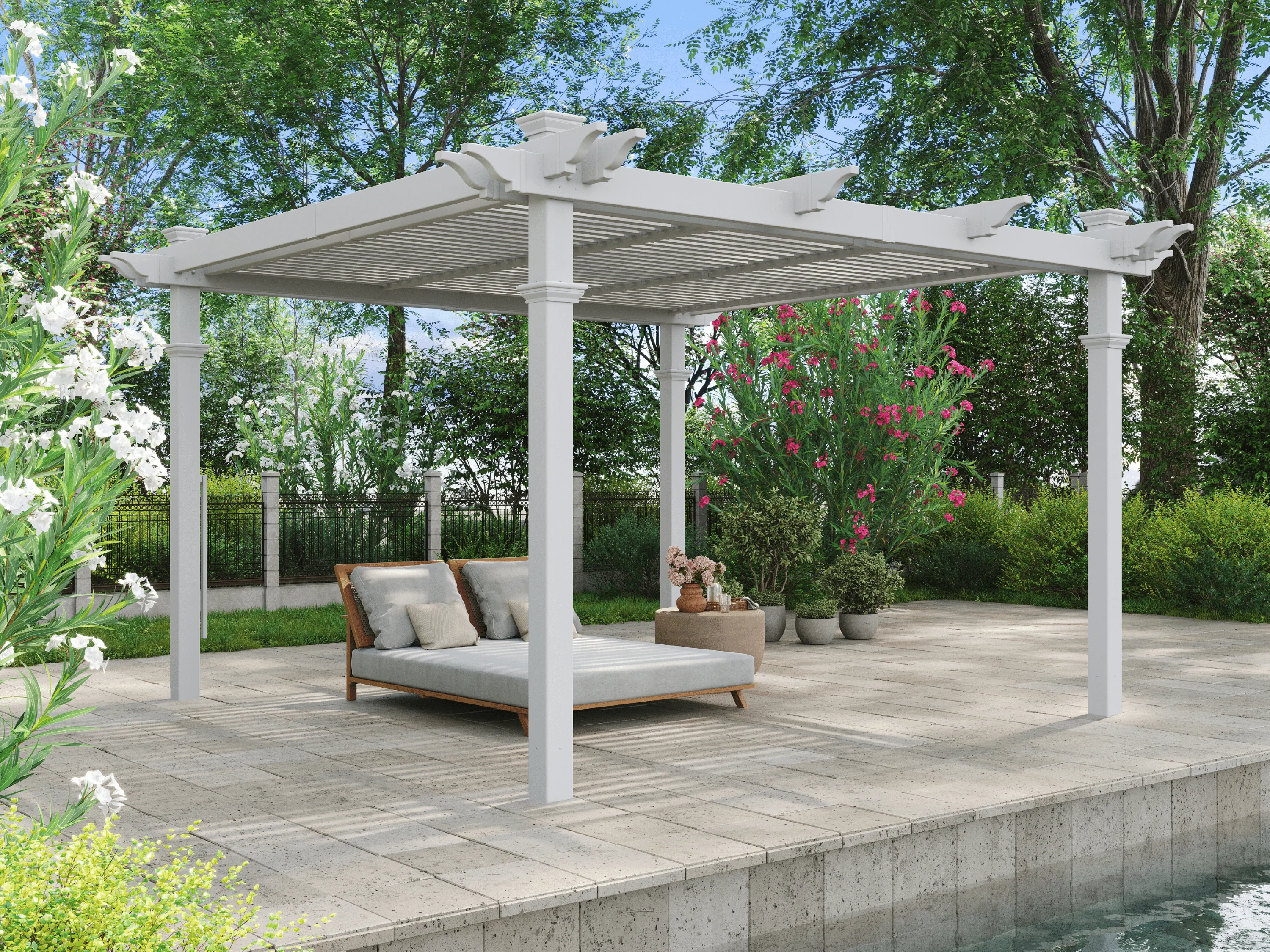 12x12 Camelot Louvered Pergola - Image 3