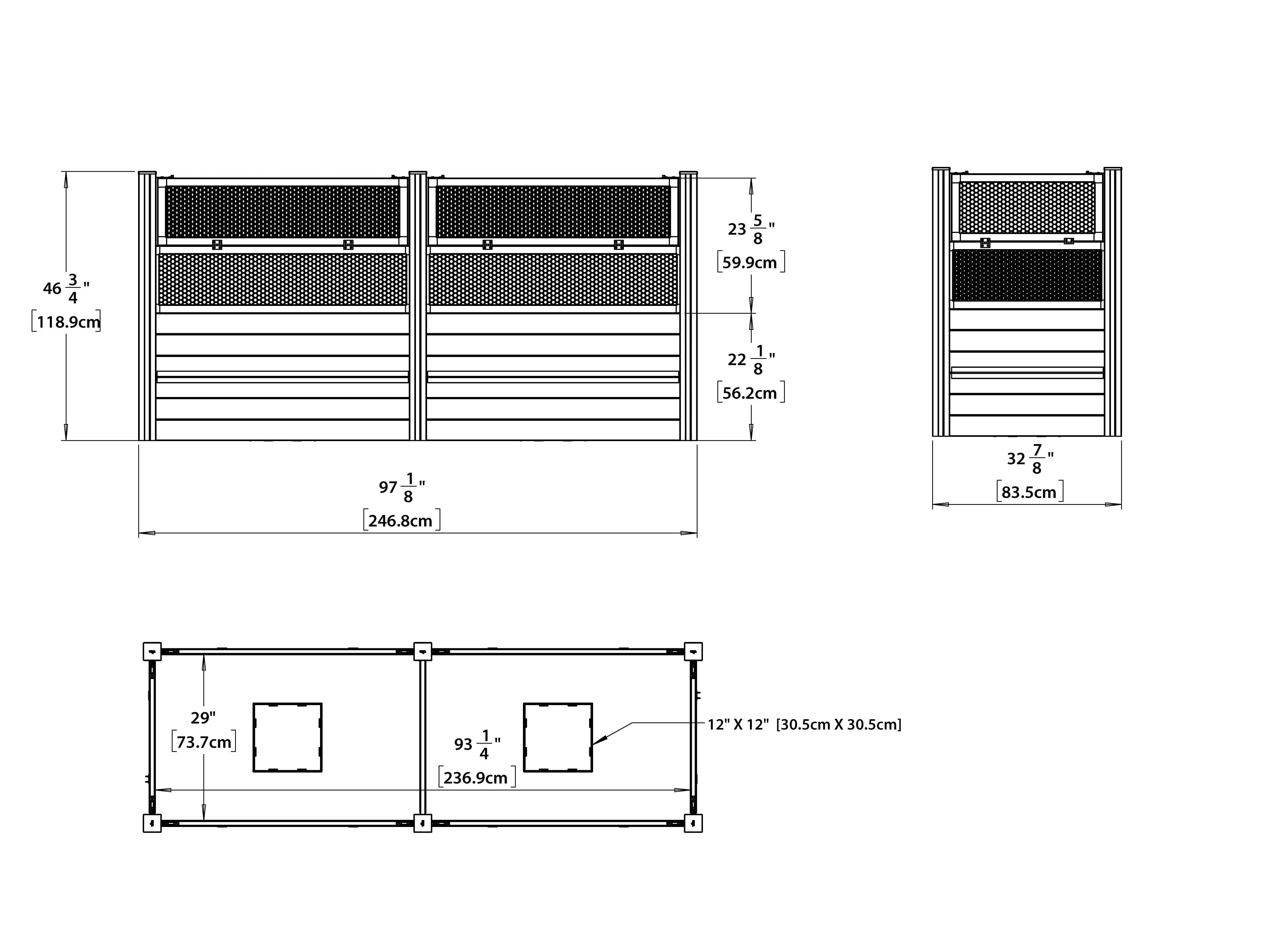 CLASSIC 33" x 97" Keyhole Composting Garden with Fencing - Image 12