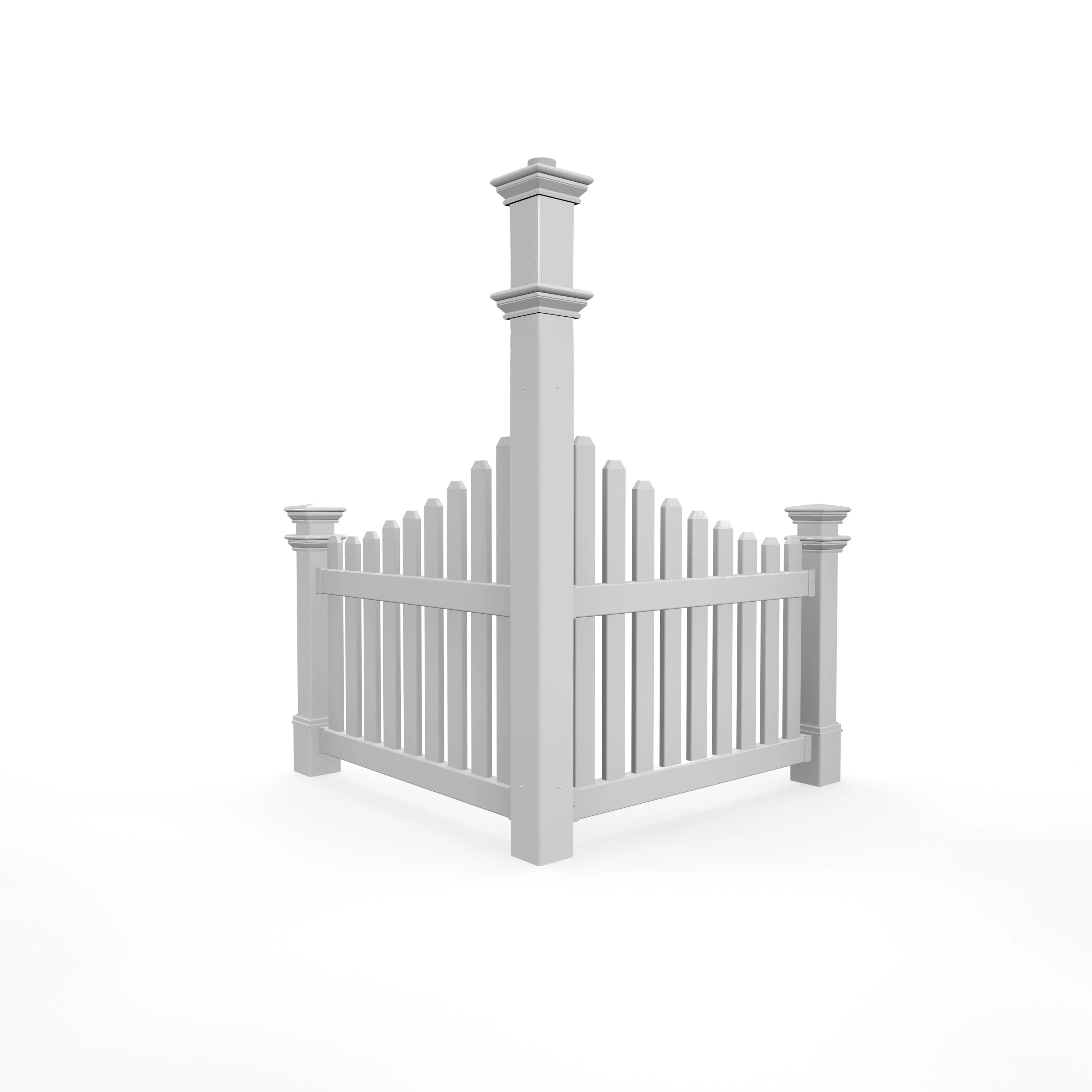 CLASSIC Corner Picket Lamp Post - Image 8