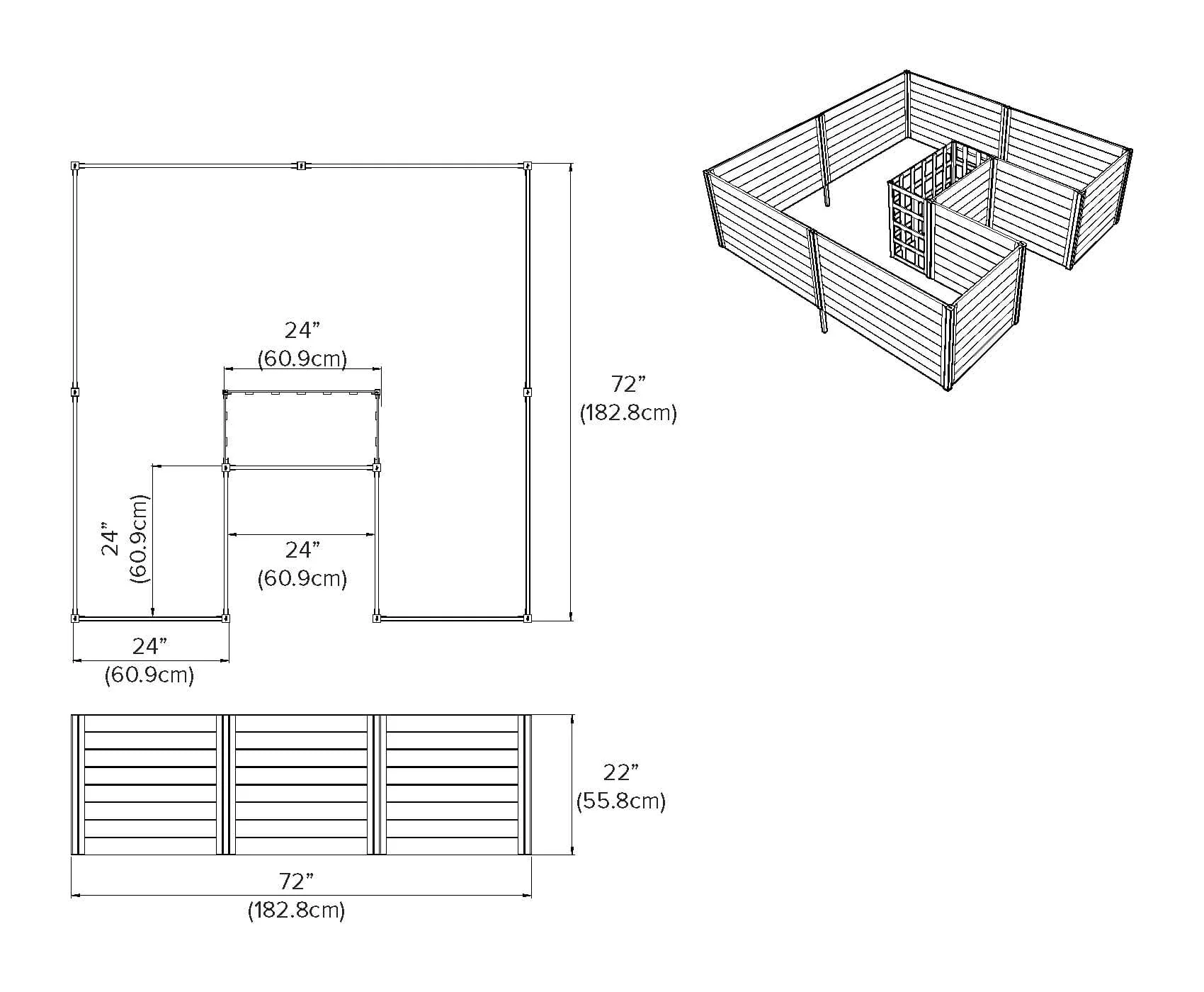 MEZZA 6x6 Keyhole Composting Garden - Image 10