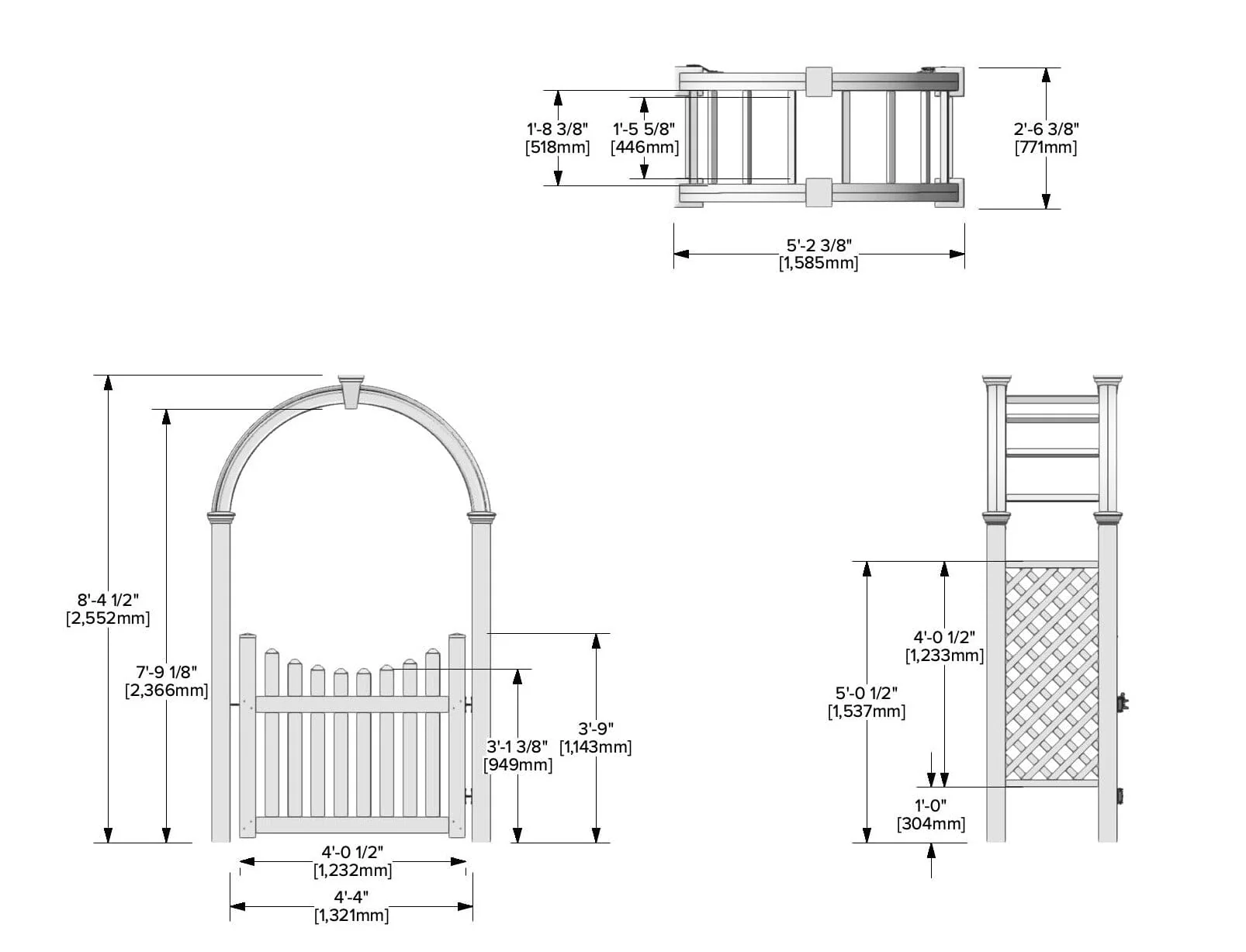 Nantucket Legacy Arbor with Gate - Image 3