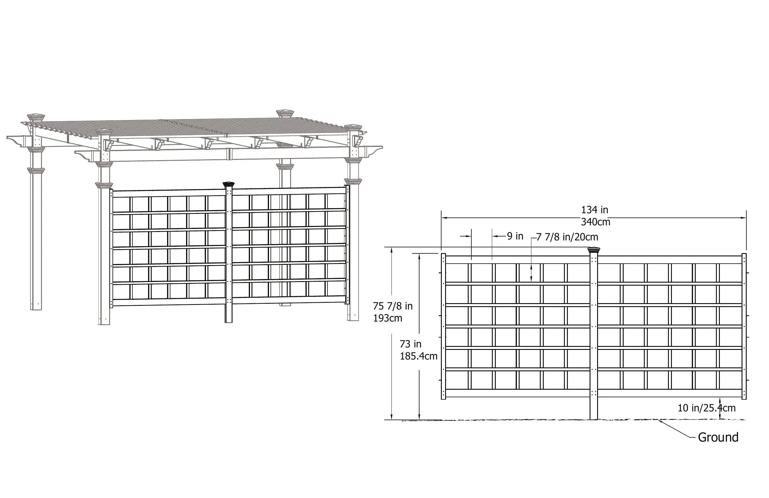 Pergola Privacy Trellis - Image 2
