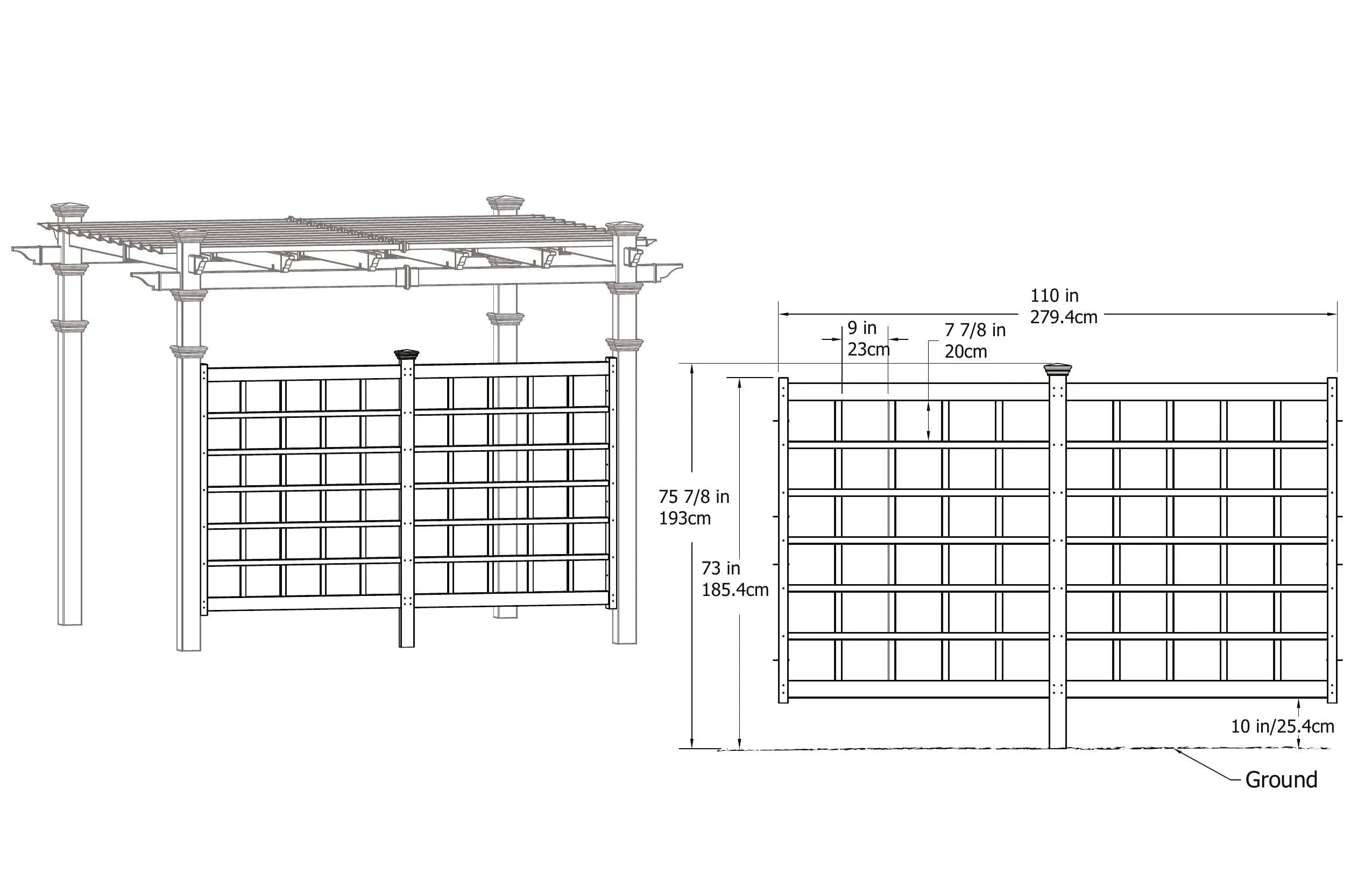 Pergola Privacy Trellis - Image 5