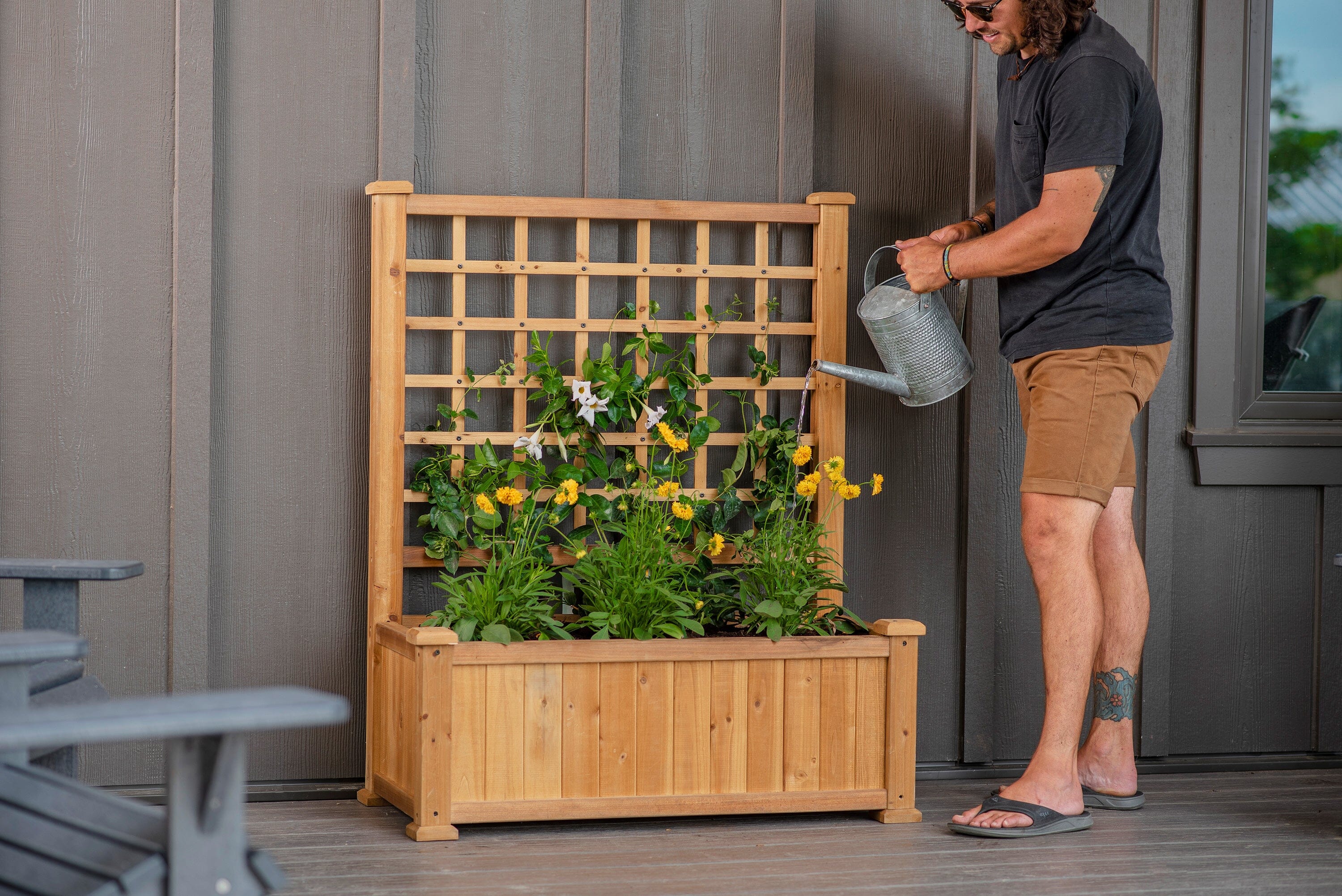 Rosewood Planter with Trellis - Image 5