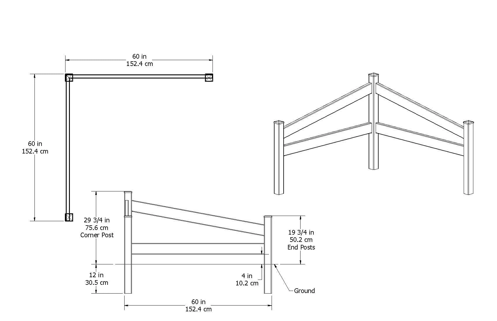 CLASSIC Split Rail Corner Fence - Image 3