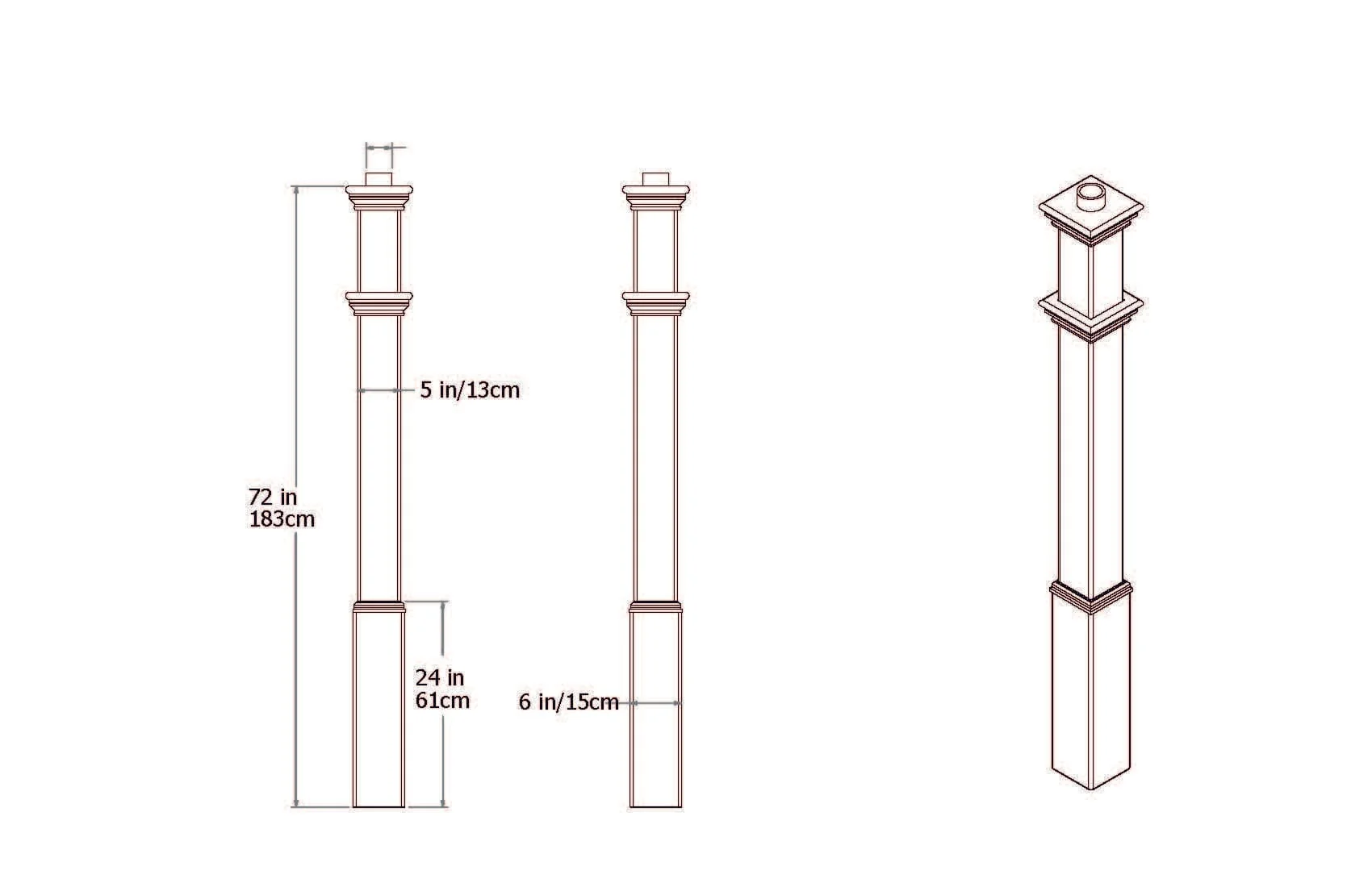 CLASSIC Sturbridge Lamp Post - Image 4