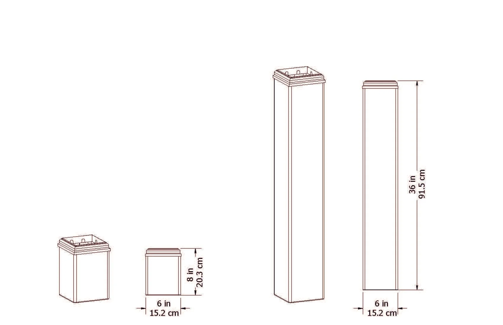 Pergola Tall Base Moldings - 4 PK - Image 3