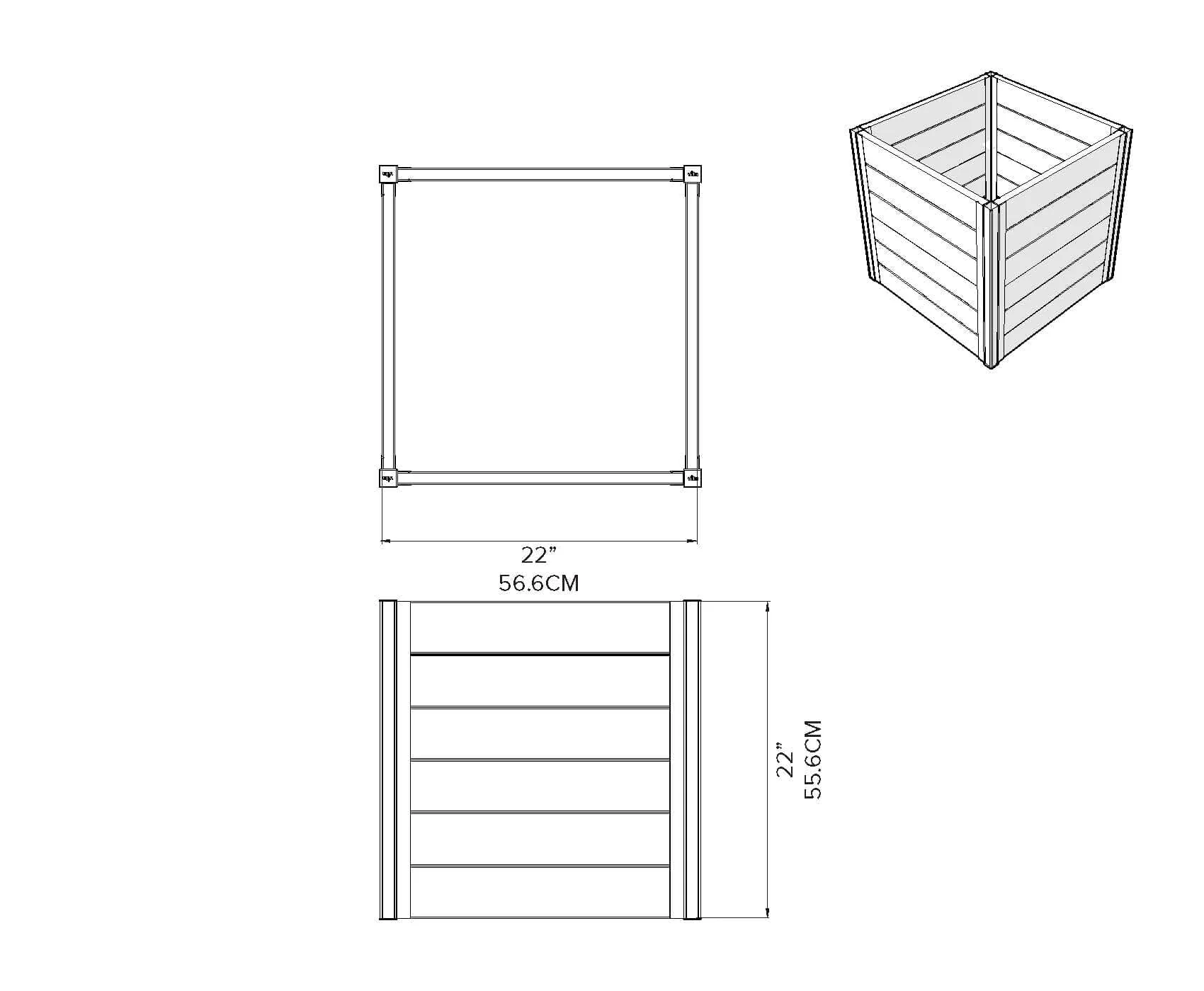 URBANA 22" Cube Planter - Image 8